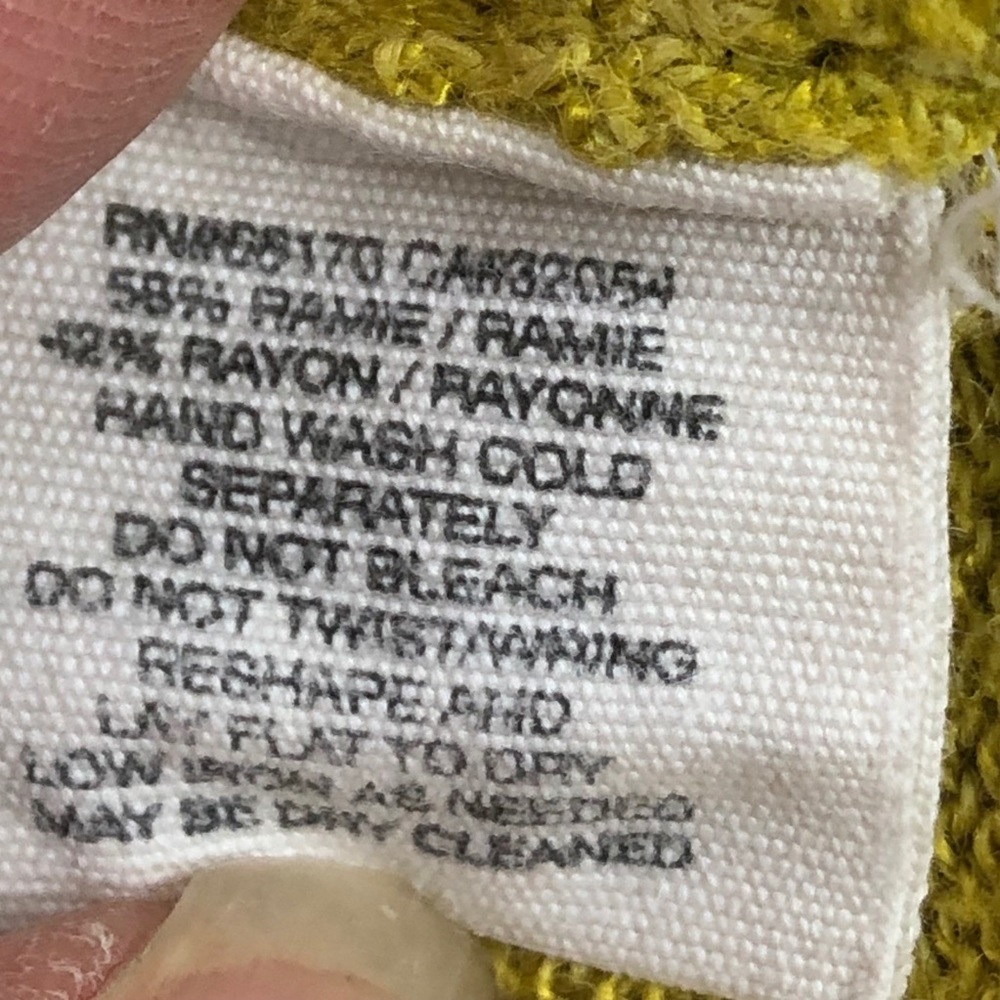 Anthropologie Shirred Collar Yellow Cardigan S - Picture 5 of 8